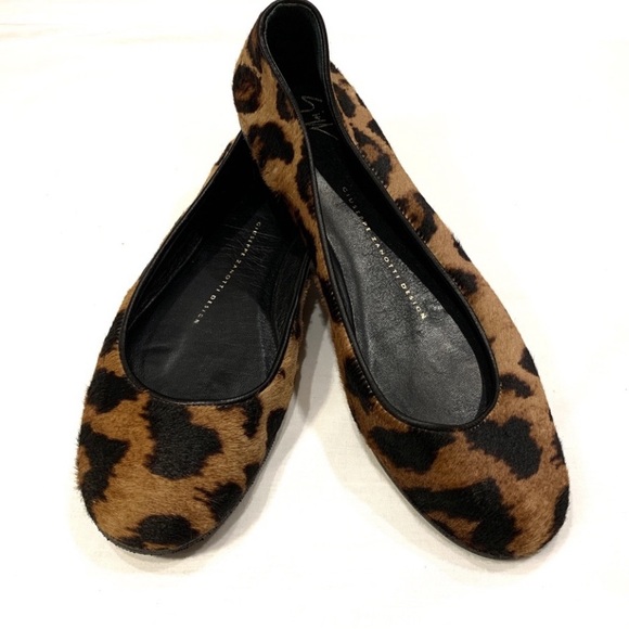 GIUSEPPE ZANOTTI Leopard Flats size 6.5 or 36.5 - Picture 1 of 6